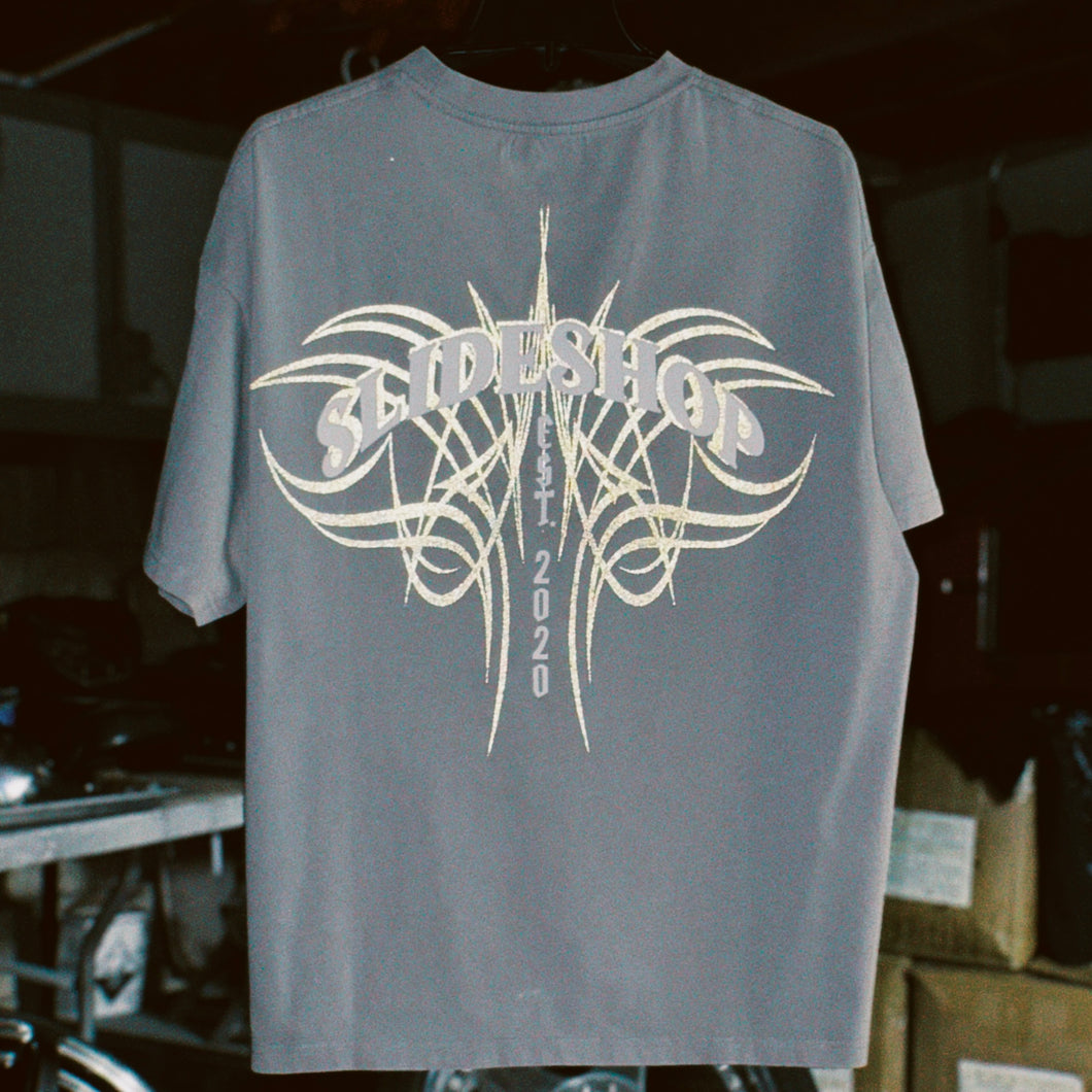 PINSTRIPE TEE (GREY)